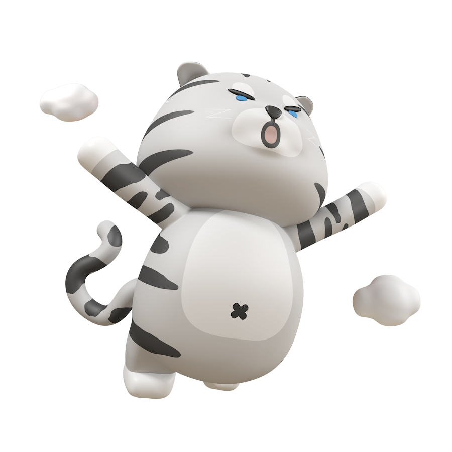행복한 호랑이 캐릭터